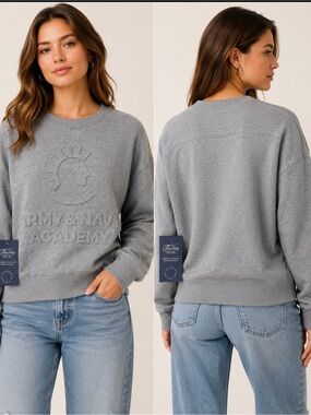 NWT Gameday Social Army & Navy Academy Gray Sweatshirt Size M
